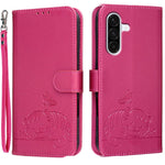 Custodia per telefono in ecopelle con cinturino e stampa a rilievo di gatto e farfalla, con protezione RFID., For Galaxy A57 5G, For Galaxy A37 5G, For Galaxy A27 5G