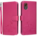 Custodia per telefono in ecopelle con cinturino e stampa a rilievo di gatto e farfalla, con protezione RFID., For Galaxy XCover7 Pro, For Galaxy Xcover7