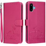 Custodia per telefono in ecopelle con cinturino e stampa a rilievo di gatto e farfalla, con protezione RFID., For Galaxy F06 5G, For Galaxy M35, For Galaxy M55