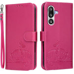 Custodia per telefono in ecopelle con cinturino e stampa a rilievo di gatto e farfalla, con protezione RFID., For Galaxy M36 5G, For Galaxy M56 5G, For Galaxy F16 5G