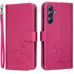 Custodia per telefono in ecopelle con cinturino e stampa a rilievo di gatto e farfalla, con protezione RFID., For Galaxy M15, For Galaxy M34 5G, For Galaxy M54