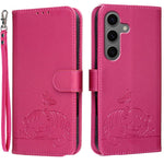 Custodia per telefono in ecopelle con cinturino e stampa a rilievo di gatto e farfalla, con protezione RFID., For Galaxy S25 5G, For Galaxy S25+ 5G, For Galaxy S25 Ultra 5G
