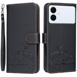 Custodia per telefono in ecopelle con cinturino e stampa a rilievo di gatto e farfalla, con protezione RFID., For Galaxy S26 FE 5G, For Galaxy S26 Edge 5G, For Galaxy S26 Ultra 5G