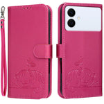 Custodia per telefono in ecopelle con cinturino e stampa a rilievo di gatto e farfalla, con protezione RFID., For Galaxy S26 FE 5G, For Galaxy S26 Edge 5G, For Galaxy S26 Ultra 5G