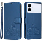 Custodia per telefono in ecopelle con cinturino e stampa a rilievo di gatto e farfalla, con protezione RFID., For Galaxy S26 FE 5G, For Galaxy S26 Edge 5G, For Galaxy S26 Ultra 5G