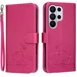 Custodia per telefono in ecopelle con cinturino e stampa a rilievo di gatto e farfalla, con protezione RFID., For Galaxy S26 FE 5G, For Galaxy S26 Edge 5G, For Galaxy S26 Ultra 5G