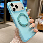 Custodia per telefono magnetica ibrida in PC TPU con supporto girevole a 360 gradi Skin Feel., For iPhone 18 Pro, For iPhone 18 Pro Max, For iPhone 17 Pro Max, For iPhone 17 Pro