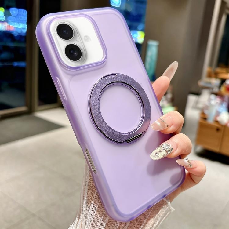 Custodia per telefono magnetica ibrida in PC TPU con supporto girevole a 360 gradi Skin Feel., For iPhone 17, For iPhone 16 Pro Max, For iPhone 16 Pro, For iPhone 16 Plus