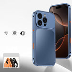 Custodia per telefono in metallo con fibbia magnetica, For iPhone 17 Pro Max, For iPhone 17 Pro, For iPhone 17, For iPhone 16 Pro Max, For iPhone 16 Pro, For iPhone 16