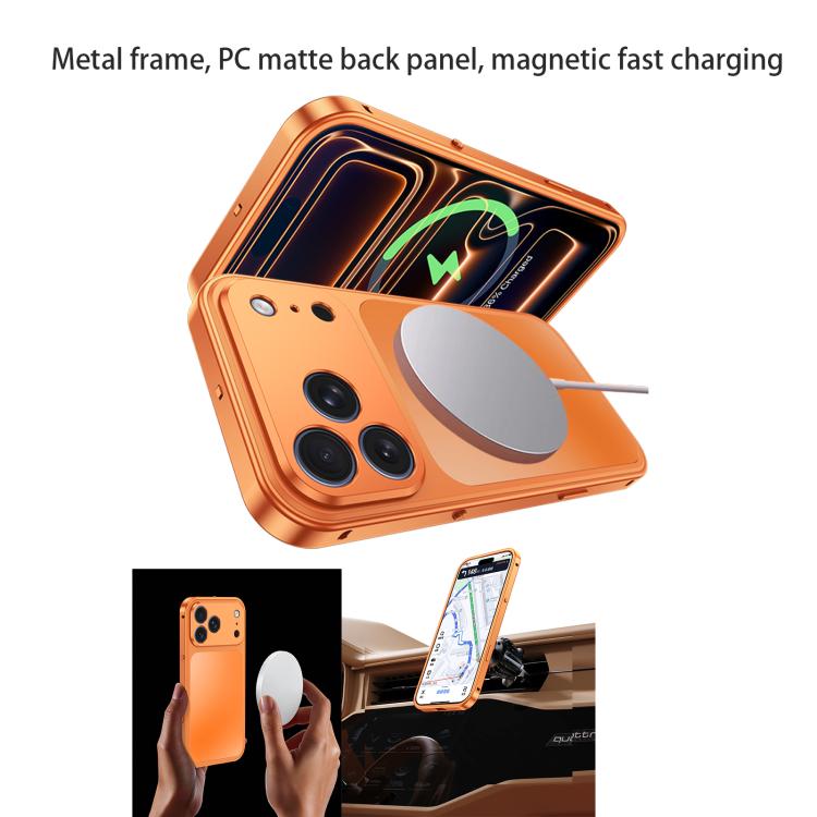 Custodia per telefono in metallo con fibbia magnetica, For iPhone 17 Pro Max, For iPhone 17 Pro, For iPhone 17, For iPhone 16 Pro Max, For iPhone 16 Pro, For iPhone 16