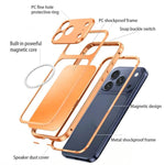 Custodia per telefono in metallo con fibbia magnetica, For iPhone 17 Pro Max, For iPhone 17 Pro, For iPhone 17, For iPhone 16 Pro Max, For iPhone 16 Pro, For iPhone 16