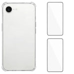 Custodia per telefono WANLONFENG con angoli in TPU da 1,5 mm con airbag e 2 pellicole protettive per lo schermo., For iPhone 17e / 16e, For iPhone 17 Pro Max, For iPhone 17 Pro, For iPhone 17, For iPhone Air, For iPhone 16 Pro Max, For iPhone 16 Pro   ...
