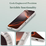 Custodia per telefono antiurto LeReach TOC Clear Series a doppio composito in TPU + acrilico., For iPhone 16 Pro Max
