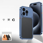 Custodia per telefono con fibbia a molla di raffreddamento e telaio in metallo., For iPhone 15 Pro Max, For iPhone 15 Pro, For iPhone 15