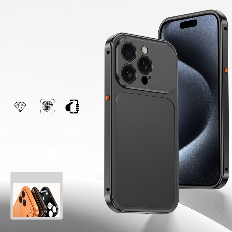 Custodia per telefono con fibbia a molla di raffreddamento e telaio in metallo., For iPhone 15 Pro Max, For iPhone 15 Pro, For iPhone 15