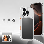Custodia per telefono con fibbia a molla di raffreddamento e telaio in metallo., For iPhone 17 Pro Max, For iPhone 17 Pro, For iPhone 17, For iPhone 16 Pro Max, For iPhone 16 Pro, For iPhone 16