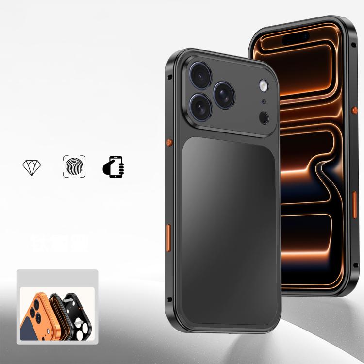 Custodia per telefono con fibbia a molla di raffreddamento e telaio in metallo., For iPhone 17 Pro Max, For iPhone 17 Pro, For iPhone 17, For iPhone 16 Pro Max, For iPhone 16 Pro, For iPhone 16