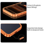 Custodia per telefono con fibbia a molla di raffreddamento e telaio in metallo., For iPhone 15 Pro Max, For iPhone 15 Pro, For iPhone 15