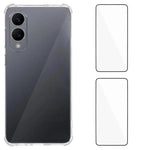 Custodia per telefono WANLONFENG con angoli in TPU da 1,5 mm con airbag e 2 pellicole protettive per lo schermo., For Galaxy S26+ 5G, For Galaxy S26 Ultra 5G, For Galaxy S26 5G, For Galaxy S25 FE 5G, For Galaxy S25 Edge 5G, For Galaxy S25 5G           ...