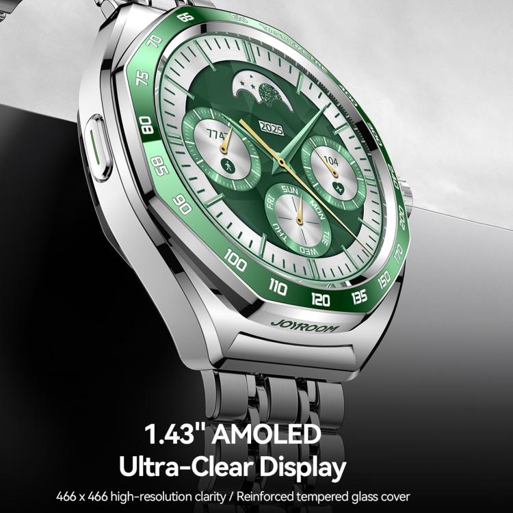 Lo smartwatch JOYROOM JR-FV2 Pro Venture Series supporta le chiamate in entrata e in uscita e il monitoraggio della salute.