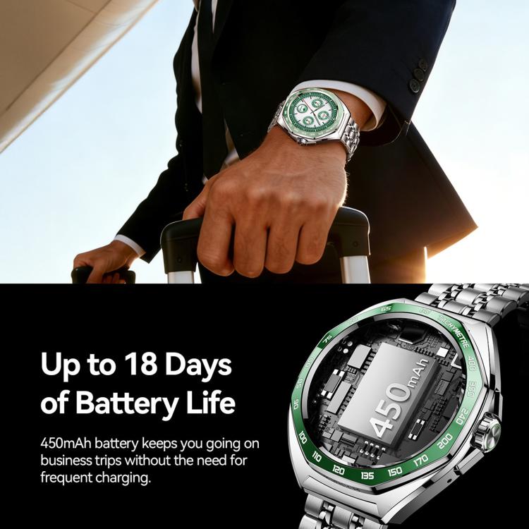 Lo smartwatch JOYROOM JR-FV2 Pro Venture Series supporta le chiamate in entrata e in uscita e il monitoraggio della salute.