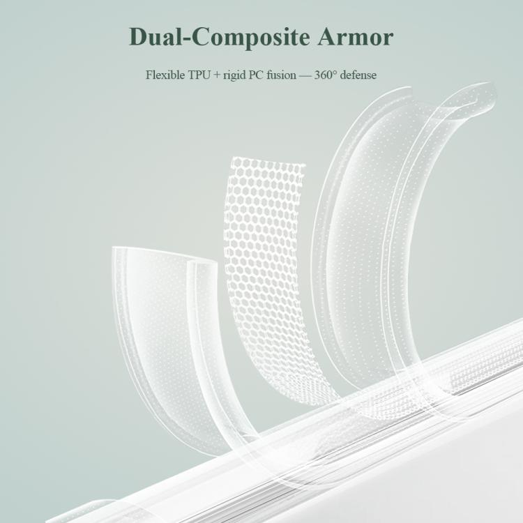 Custodia per telefono antiurto LeReach TOC Clear Series a doppio composito in TPU + acrilico., For Galaxy A57 5G