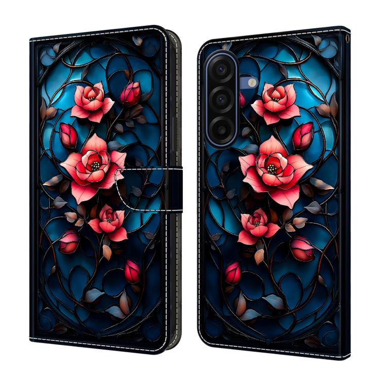 Custodia per telefono in ecopelle con effetto cristallo., For Galaxy A17 4G/5G