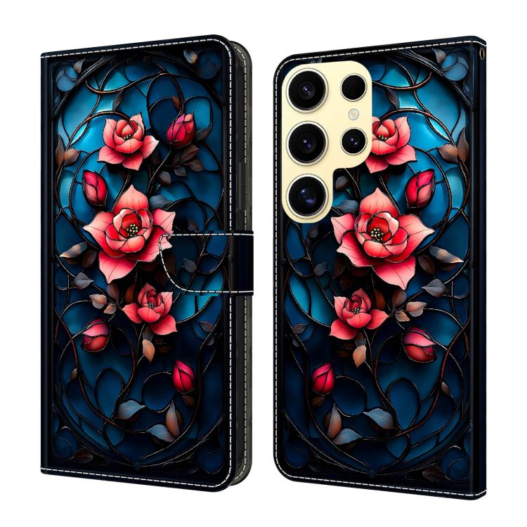 Custodia per telefono in ecopelle con effetto cristallo., For Galaxy S25 Ultra 5G