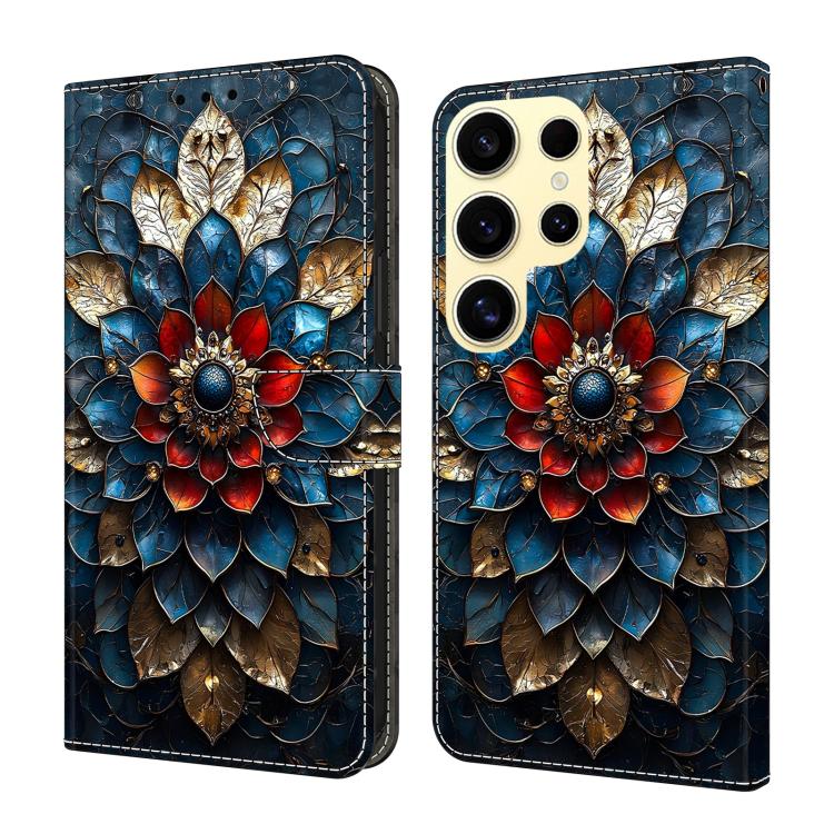 Custodia per telefono in ecopelle con effetto cristallo., For Galaxy S25 Ultra 5G