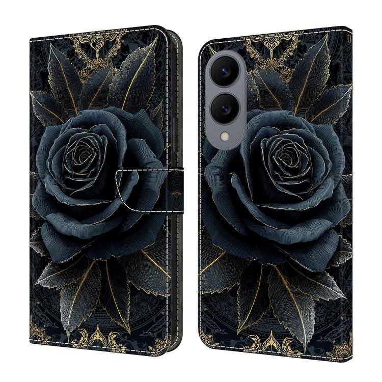 Custodia per telefono in ecopelle con effetto cristallo., For Galaxy S25 Edge 5G