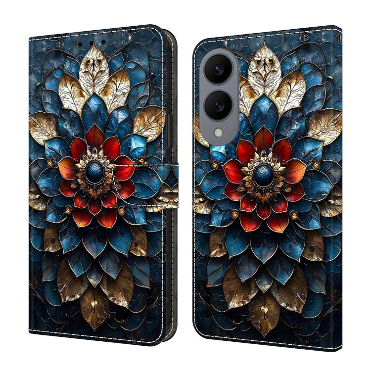 Custodia per telefono in ecopelle con effetto cristallo., For Galaxy S25 Edge 5G