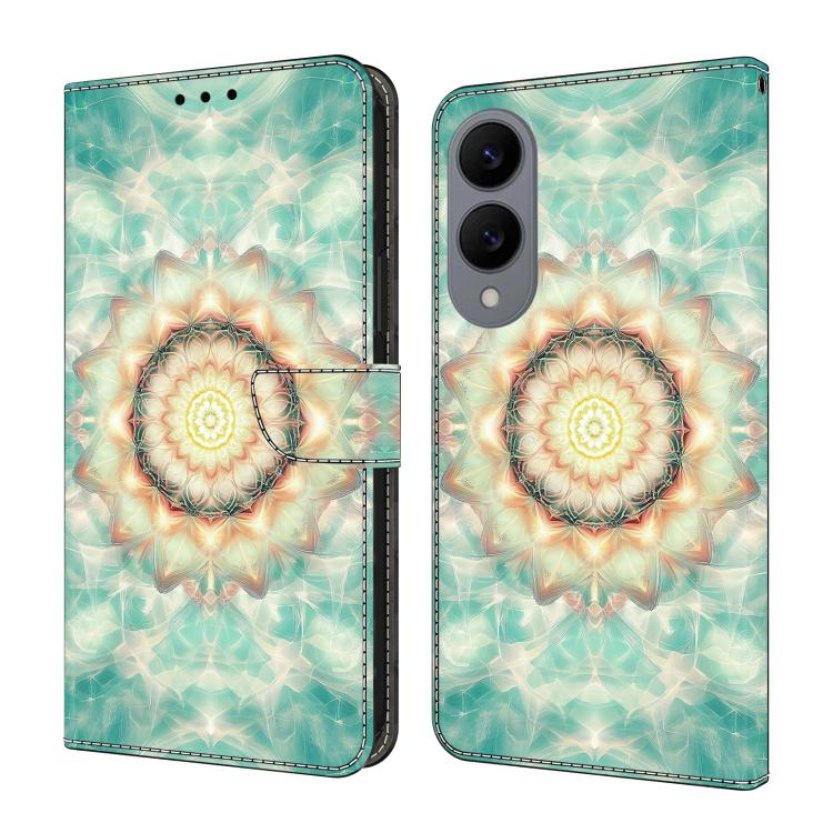 Custodia per telefono in ecopelle con effetto cristallo., For Galaxy S25 Edge 5G