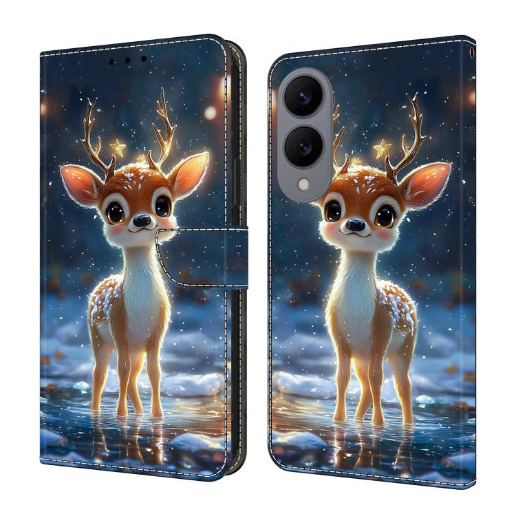 Custodia per telefono in ecopelle con effetto cristallo., For Galaxy S25 Edge 5G
