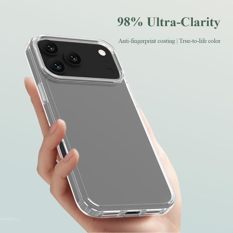 Custodia per telefono antiurto LeReach TOC Clear Series a doppio composito in TPU + acrilico., For iPhone 17 Pro Max, For iPhone 17 Pro, For iPhone 17, For iPhone Air
