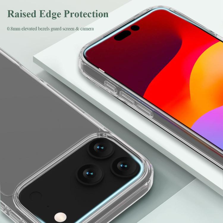 Custodia per telefono antiurto LeReach TOC Clear Series a doppio composito in TPU + acrilico., For iPhone 17 Pro Max, For iPhone 17 Pro, For iPhone 17, For iPhone Air