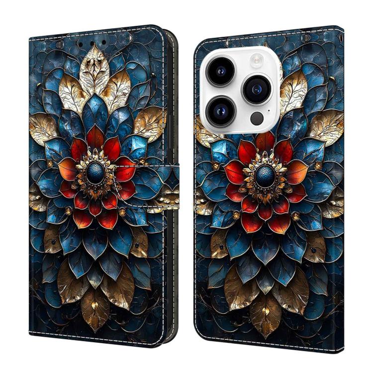 Custodia portafoglio in ecopelle effetto cristallo per iPhone 15