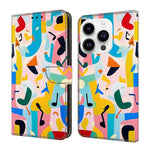 Custodia portafoglio in ecopelle effetto cristallo per iPhone 15
