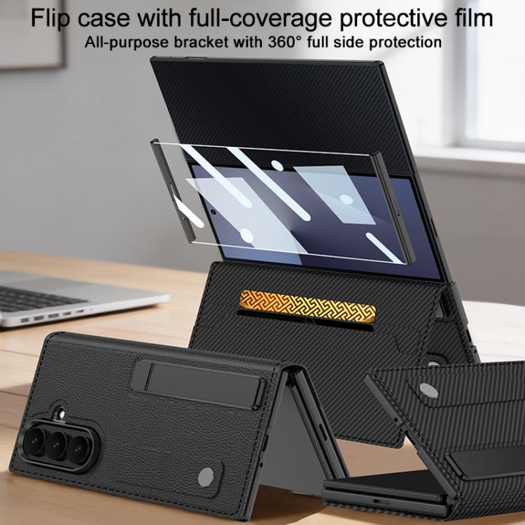 Custodia a libro GKK integrata con supporto a fessura per telefono, For Galaxy Z TriFold