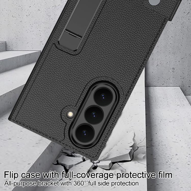 Custodia a libro GKK integrata con supporto a fessura per telefono, For Galaxy Z TriFold