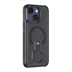 Custodia magnetica per telefono con anello di supporto girevole a 360 gradi, colorata e traforata, ideale per il raffreddamento., For iPhone 15