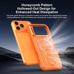 Custodia magnetica per telefono con anello di supporto girevole a 360 gradi, colorata e traforata, ideale per il raffreddamento., For iPhone 15