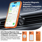 Custodia magnetica per telefono con anello di supporto girevole a 360 gradi, colorata e traforata, ideale per il raffreddamento., For iPhone 15