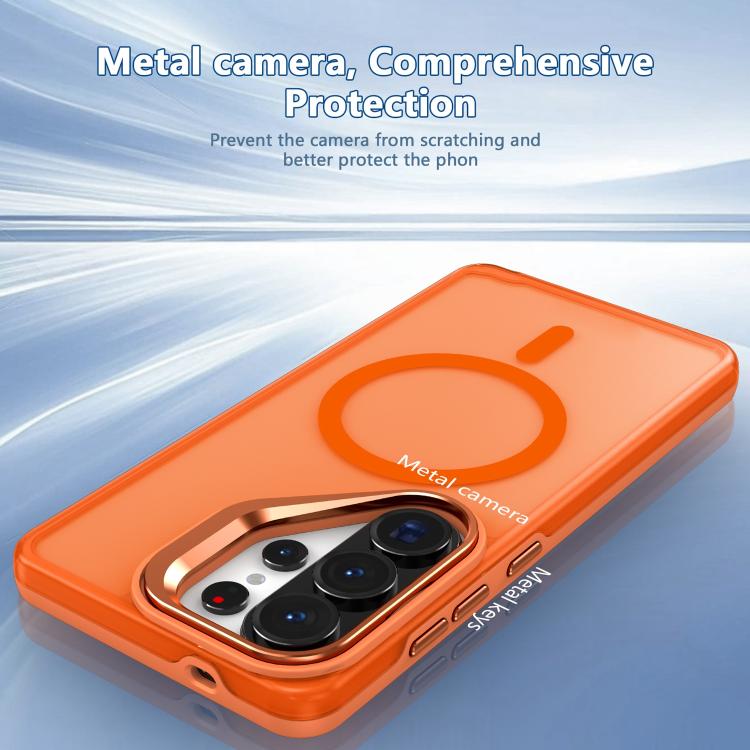 Supporto per fotocamera in metallo, finitura opaca, custodia magnetica per telefono, For Galaxy S26+ 5G, For Galaxy S26 Ultra 5G, For Galaxy S26 5G