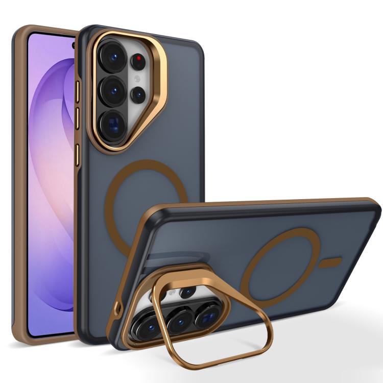 Supporto per fotocamera in metallo, finitura opaca, custodia magnetica per telefono, For Galaxy S26+ 5G, For Galaxy S26 Ultra 5G, For Galaxy S26 5G