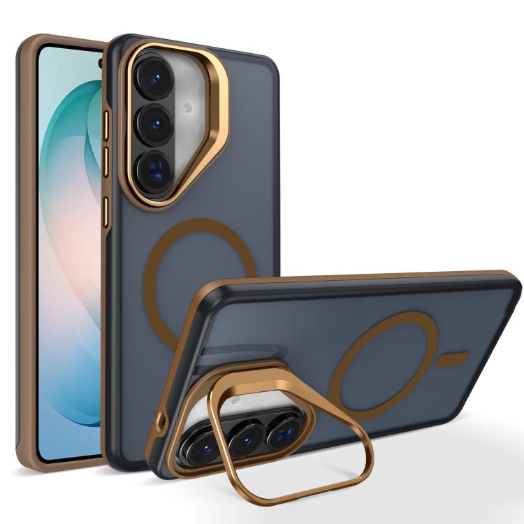 Supporto per fotocamera in metallo, finitura opaca, custodia magnetica per telefono, For Galaxy S26+ 5G, For Galaxy S26 Ultra 5G, For Galaxy S26 5G