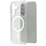 Custodia magnetica antiurto LeReach TOC Clear Series Dual-Composite Armor in TPU + acrilico per telefono, For Galaxy A57 5G