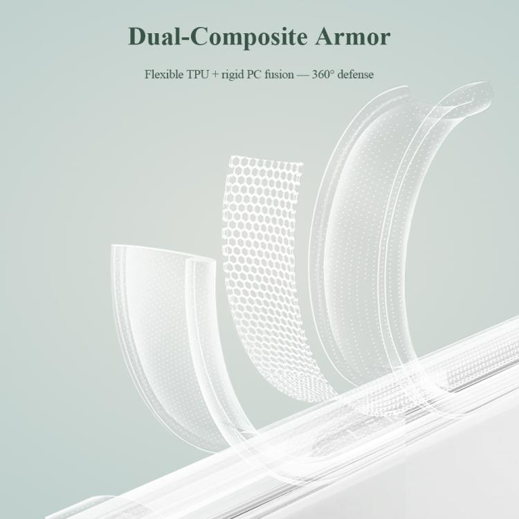 Custodia magnetica antiurto LeReach TOC Clear Series Dual-Composite Armor in TPU + acrilico per telefono, For Galaxy A57 5G