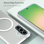 Custodia magnetica antiurto LeReach TOC Clear Series Dual-Composite Armor in TPU + acrilico per telefono, For Galaxy A57 5G