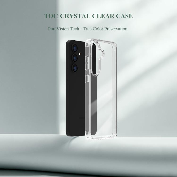 Custodia per telefono antiurto LeReach TOC Clear Series a doppio composito in TPU + acrilico., For Galaxy S25 FE 5G, For Galaxy S25+ 5G, For Galaxy S25 Ultra 5G, For Galaxy S24+ 5G