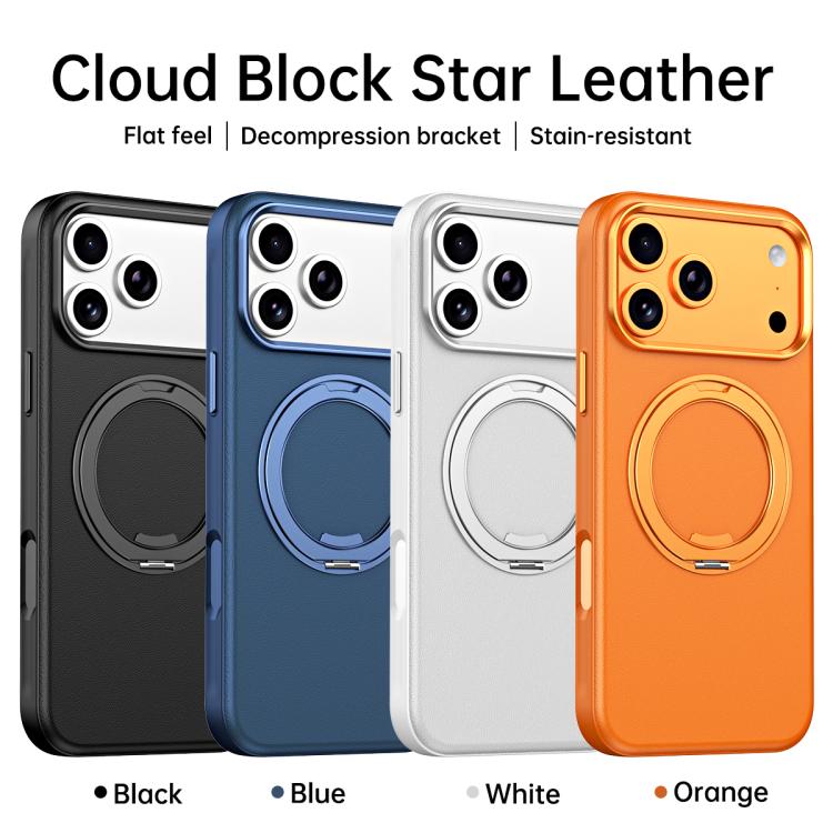 Custodia magnetica per telefono Cloud Block Star Leather Series con supporto girevole a 360 gradi., For iPhone 17 Pro Max, For iPhone 17 Pro, For iPhone 17, For iPhone Air, For iPhone 16 Pro Max, For iPhone 16 Pro